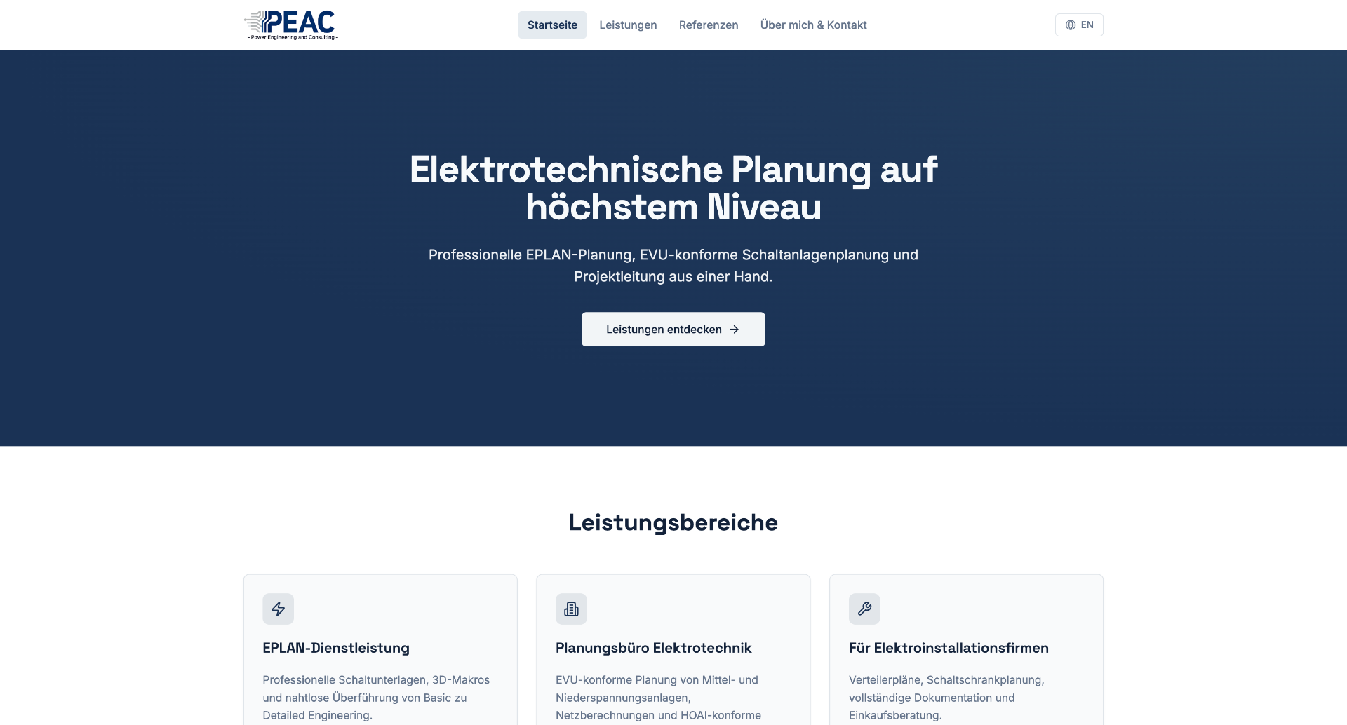 Vorschau der Website PEAC