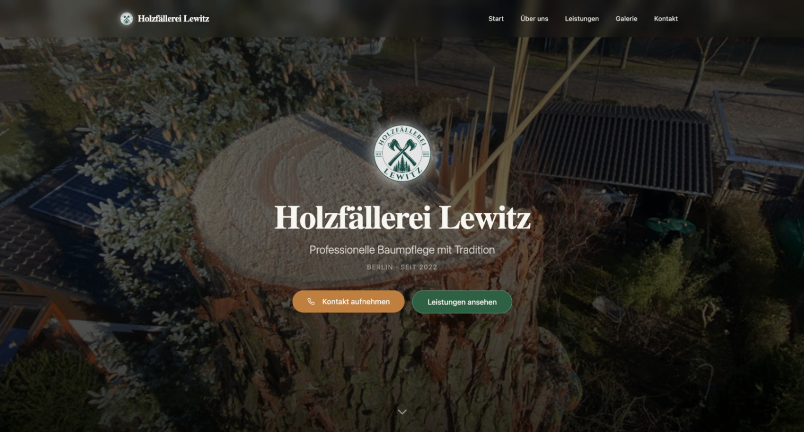 Vorschau der Website Holzfällerei Lewitz
